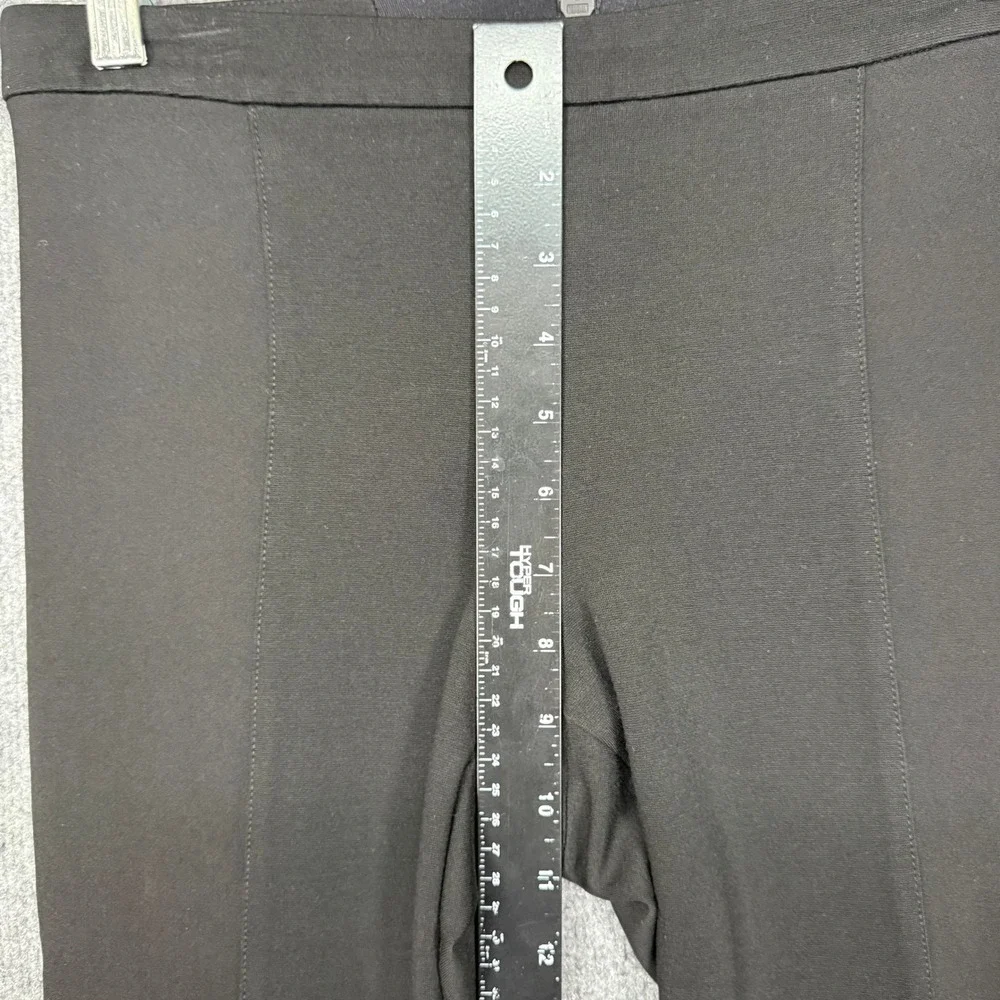 Alice + Olivia Leggings Womens 4 Black Ponte Front Seam Back Zip Slim Pants